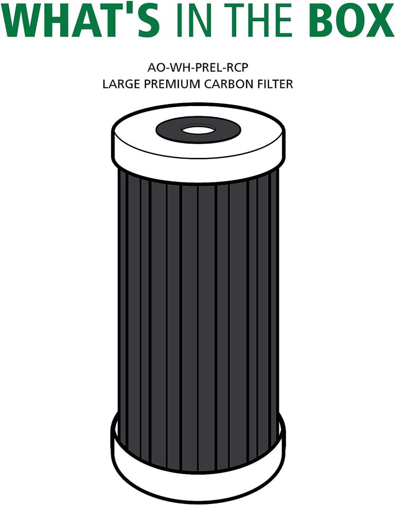 AO Smith 4.5x10 5 Micron Carbon Sediment Water Filter Replacement Cartridge - For Whole House Filtration Systems - AO-WH-PREL-RCP