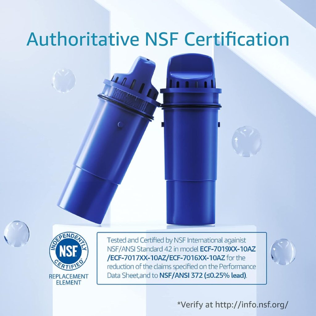 AQUA CREST NSF Certified Filter, Replacement for Pur®, Pur® Plus Pitcher Water Filter, CRF950Z, PPF951K™, PPF900Z™, DS1811Z, PPT711, PPT111, CR-1100C and All Pur® Pitchers and Dispensers, 4 Packs