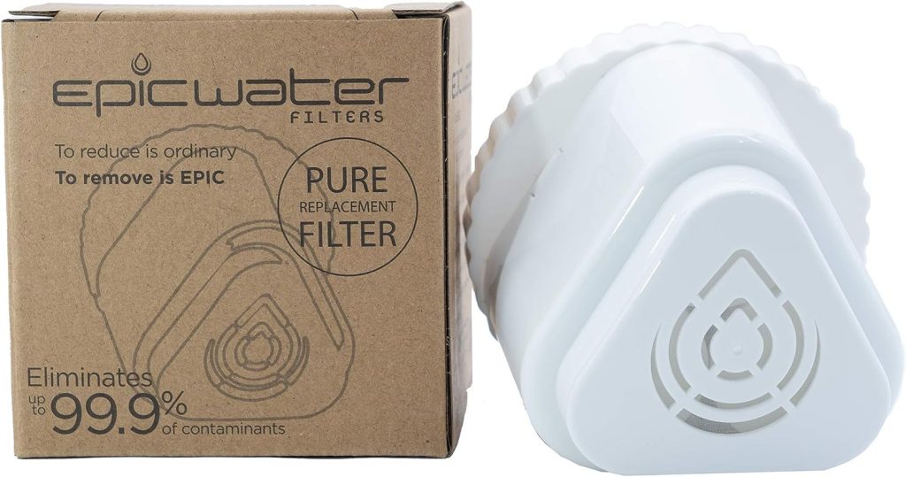 Replacement Filter for Water Pitchers Compatible with Epic Pure Water Pitcher/Removes Fluoride, Lead, Forever Chemicals, Heavy Metals, Pesticides, Chemicals, Industrial Pollutants/Filters 150 Gallons